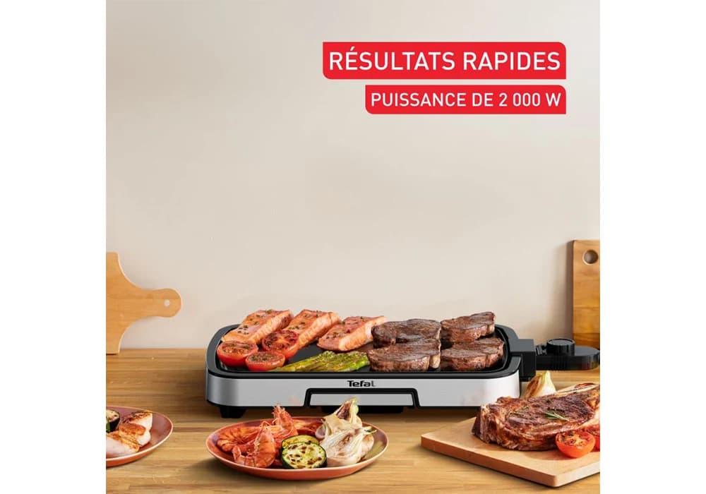 Plancha MAXI SURFACE Inox 6 Personnes TEFAL (CB630D10) - Image 5