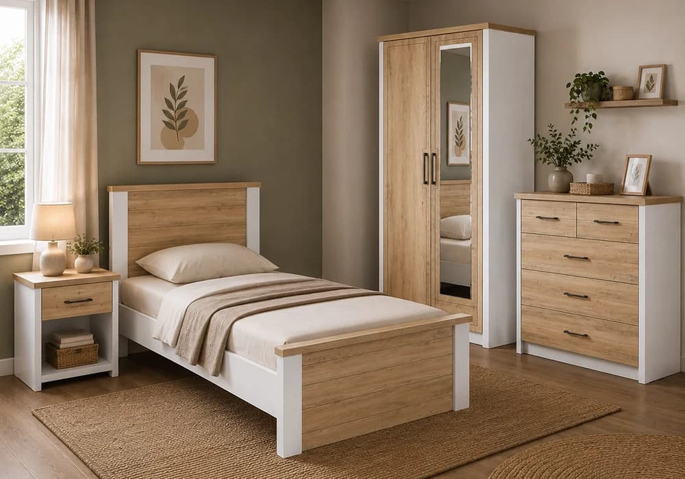 Armoire 2 Portes (Collection Enfant Bianca) - Image 2