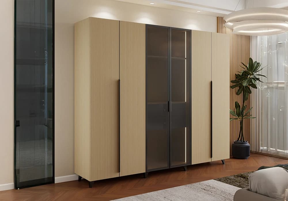 Armoire VARIO 6 Portes Chêne - Image 1