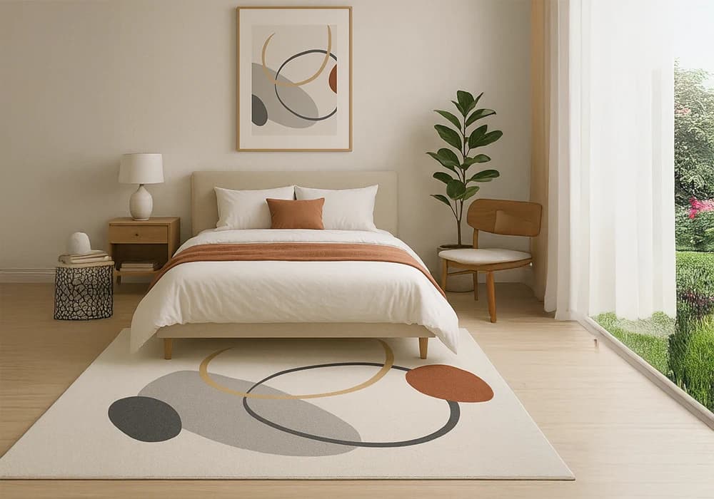 Tapis SCARLET Blanc/ Rouge 140x190 cm - Image 1