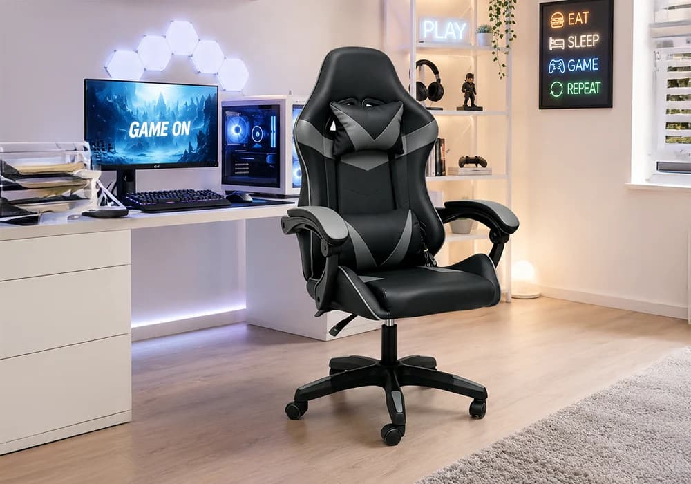 Fauteuil Gaming BLORY Noir et Gris - Image 1