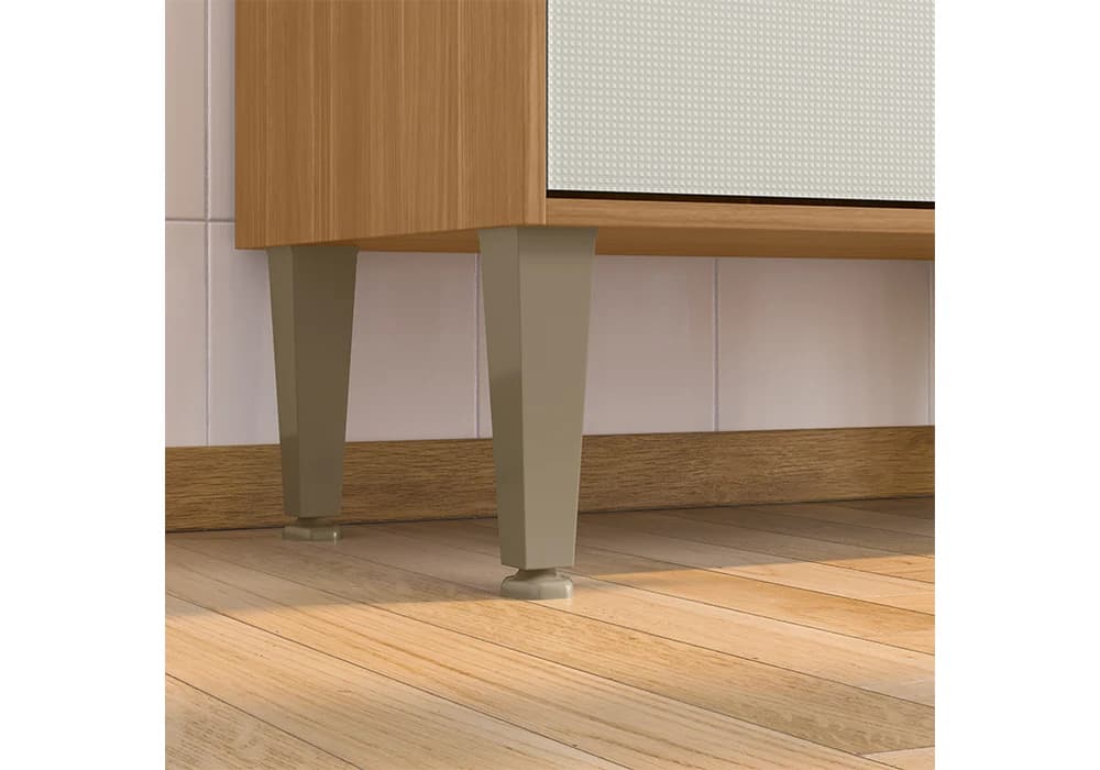 Buffet Cuisine LIV 5 Portes 1 Tiroir Beige/Freijó - Image 4