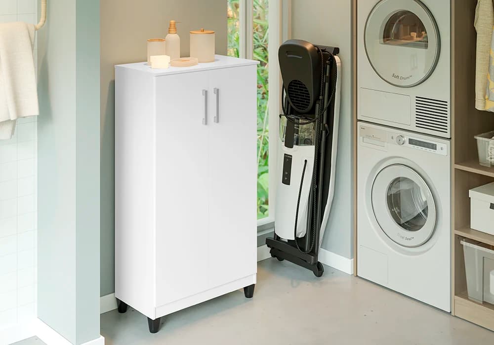 Meuble de Rangement BRISA 2 Portes Blanc - Image 1