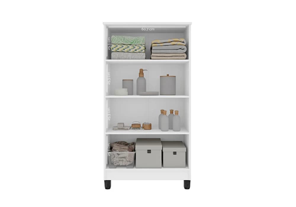 Meuble de Rangement BRISA 2 Portes Blanc - Image 3