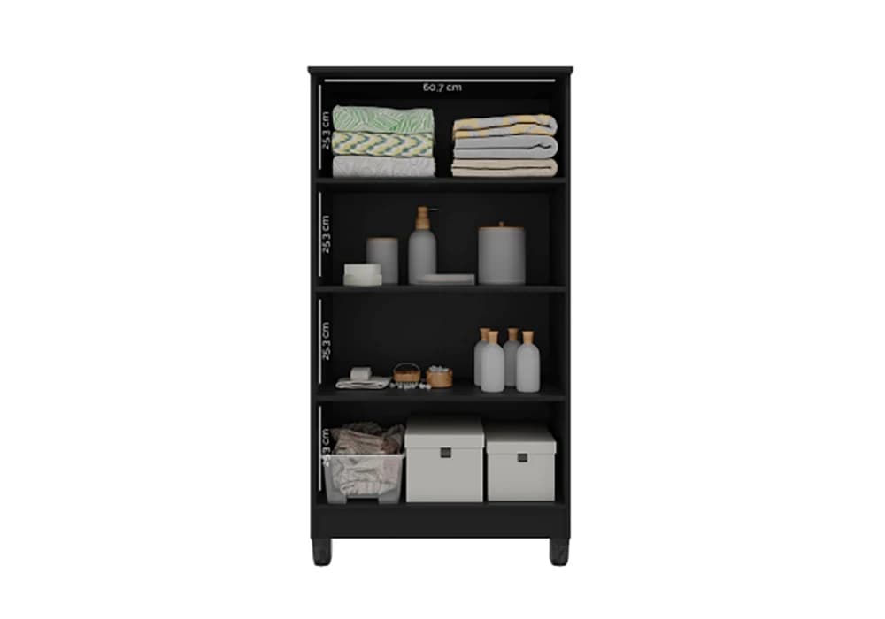 Meuble de Rangement BRISA 2 Portes Noir - Image 3