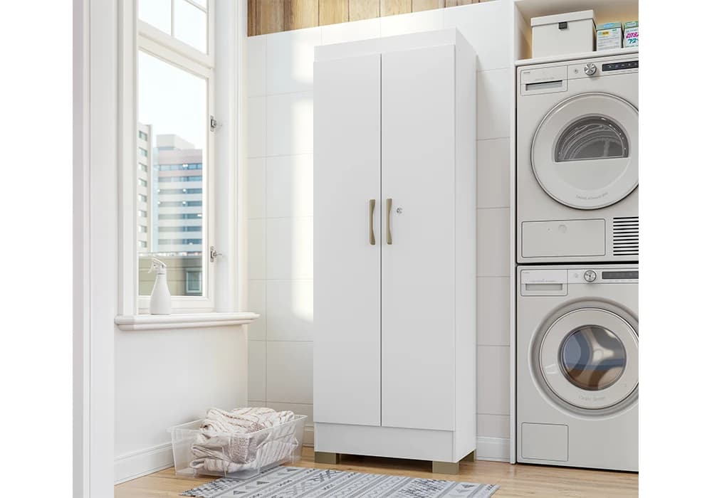 Armoire LUNA 2 Portes Blanc - Image 1