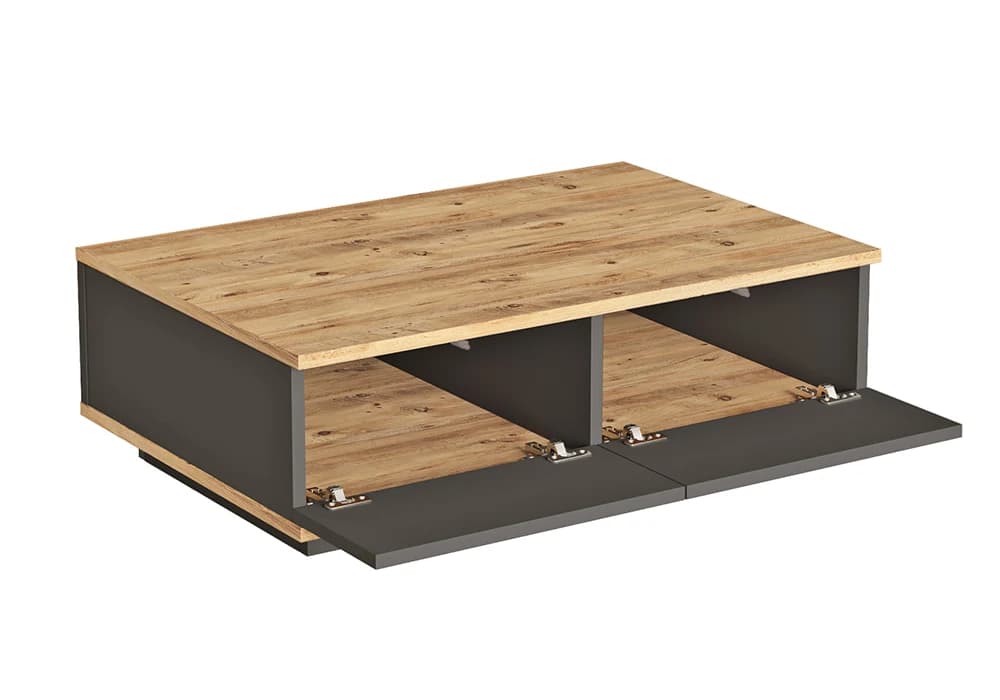 Table Salon Anthracite / Chêne (Collection BLANCA) - Image 3