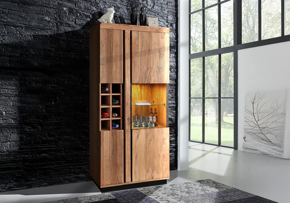 Meuble de Rangement 4 Portes Bar / Led (Collection PARIS) - Image 1