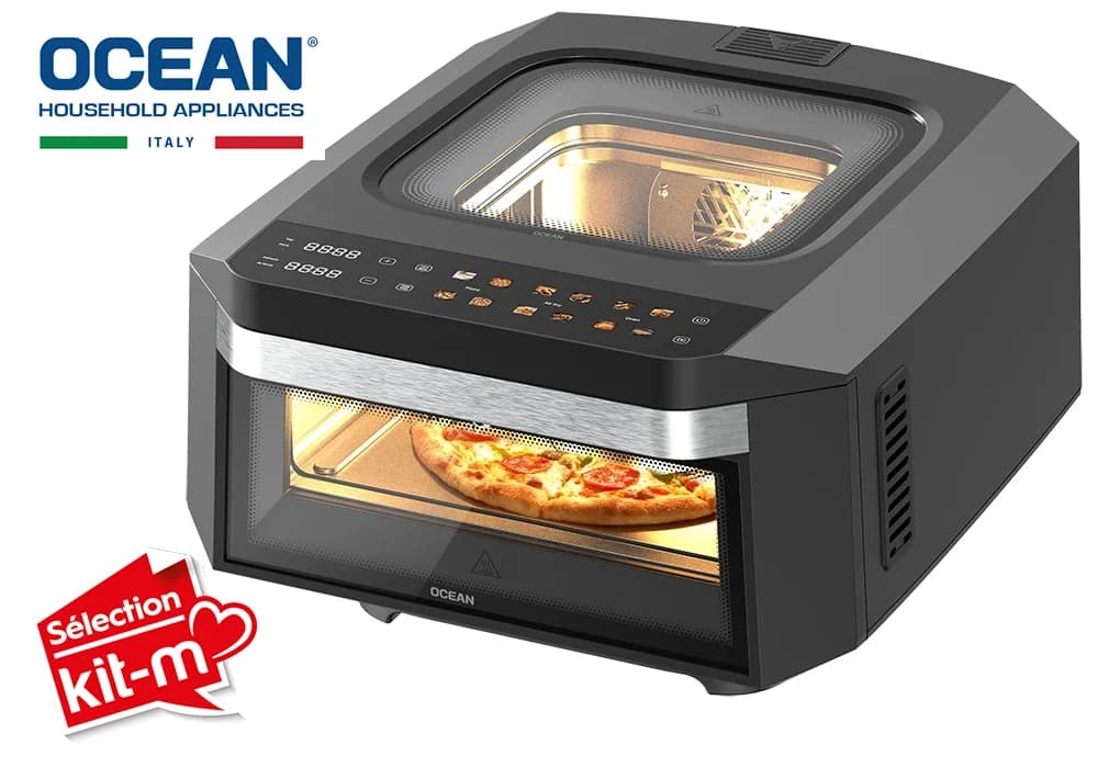 Four à Pizza XXL & Air Fryer Sans Huile OCEAN (OCAFMC21130D2WN) - Image 2