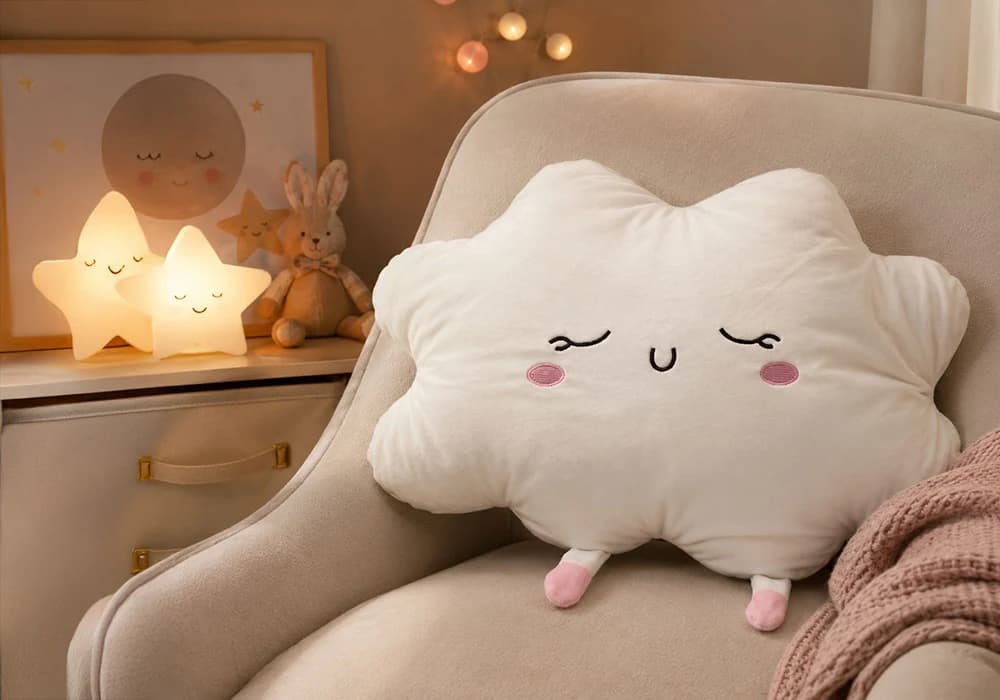 Coussin Nuage Décoratif Blanc – 50 x 30 cm - Image 1