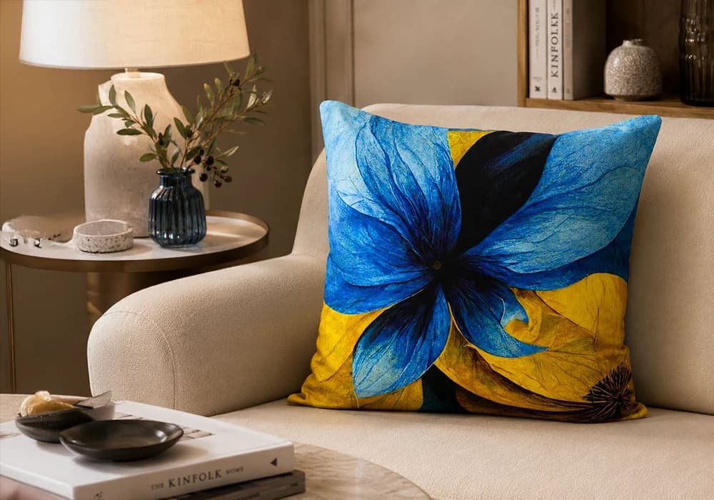 Coussin Décoratif PHOTOPRINT FLEURS – 45 x 45 cm - Image 1