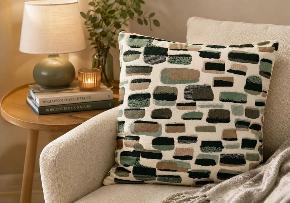 Coussin Déco PATCHWORK  – 45 x 45 cm - Image 1
