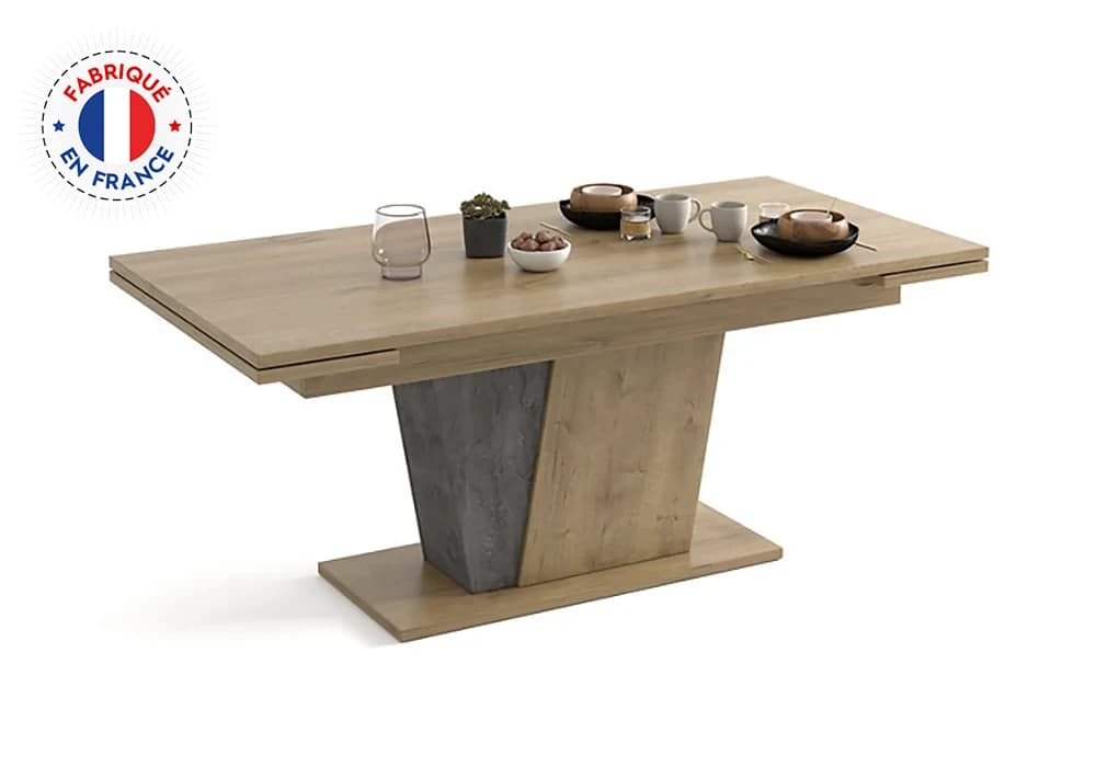 Table Rectangulaire avec 2 Allonges (Collection TERRA) - Image 3