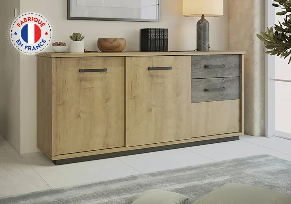 Buffet 3 Portes / 2 Tiroirs (Collection TERRA) - Image 1