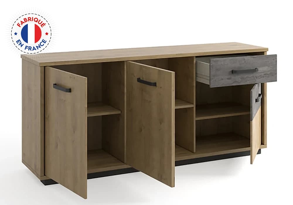 Buffet 3 Portes / 2 Tiroirs (Collection TERRA) - Image 3
