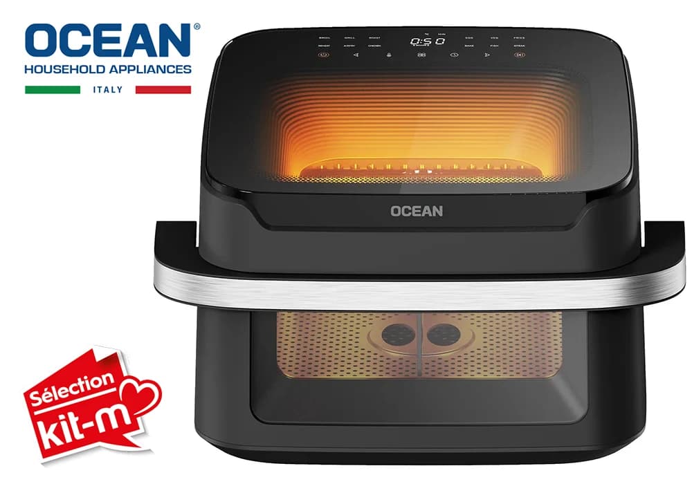Friteuse à Air Digitale 10L Double Zone OCEAN (OCAFC22100D2WN) - Image 2