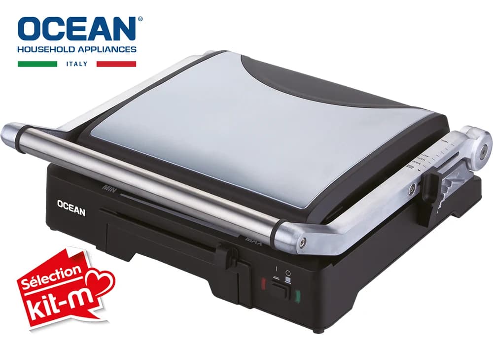 Grill Viande & Panini Multifonction 180° OCEAN (OCMG2000) - Image 5