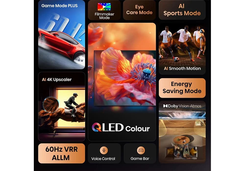 TV QLED AI 4K HDR10+ 65″ 165cm HISENSE (65E7Q) - Image 2