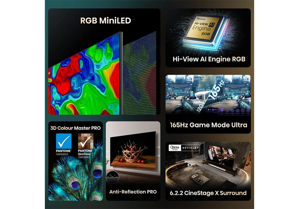 TV MINILED RGB 4K 165Hz - 116"- 293 cm HISENSE (116UXQ) - Image 2