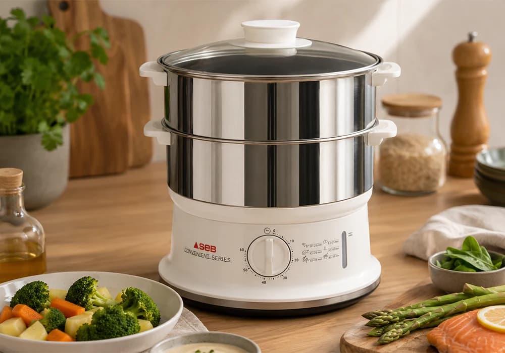 Cuiseur Vapeur 2 Bols Inox SEB (VC145100) - Image 1