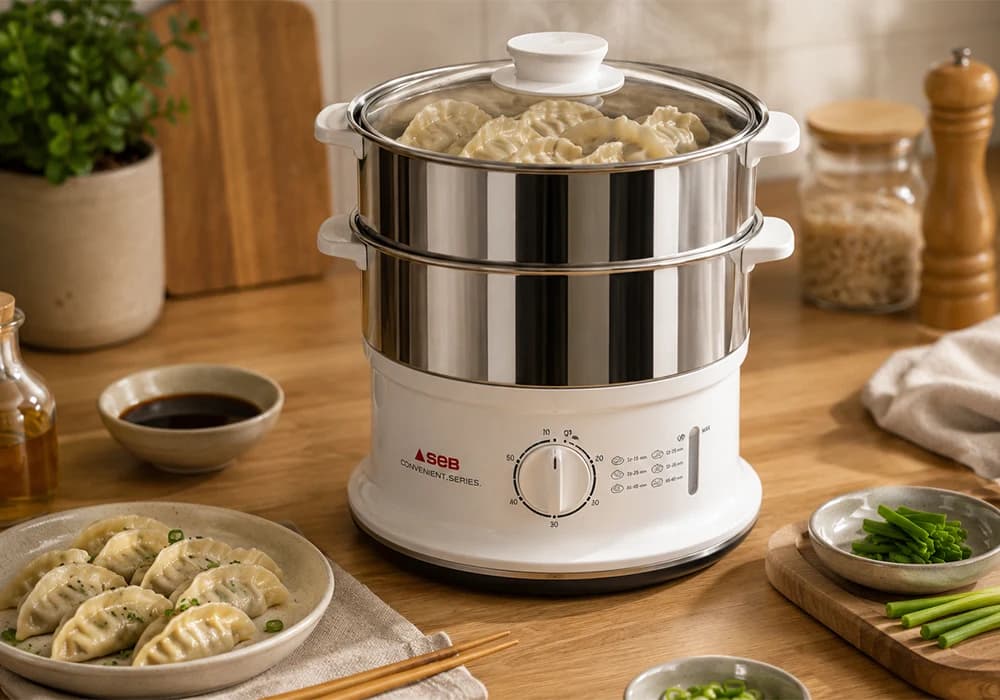 Cuiseur Vapeur 2 Bols Inox SEB (VC145100) - Image 2