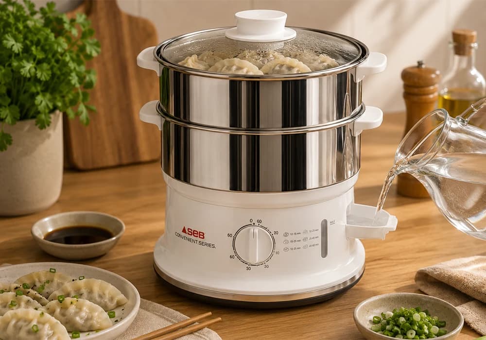 Cuiseur Vapeur 2 Bols Inox SEB (VC145100) - Image 3