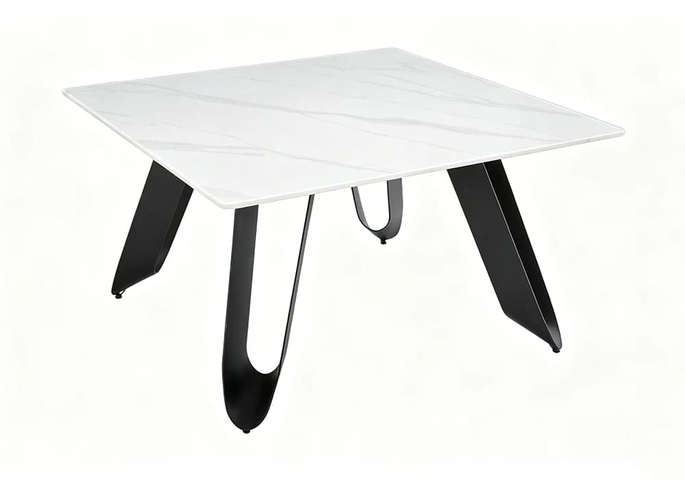 Table à Manger Carrée PATRICIA Design Blanc - Image 2