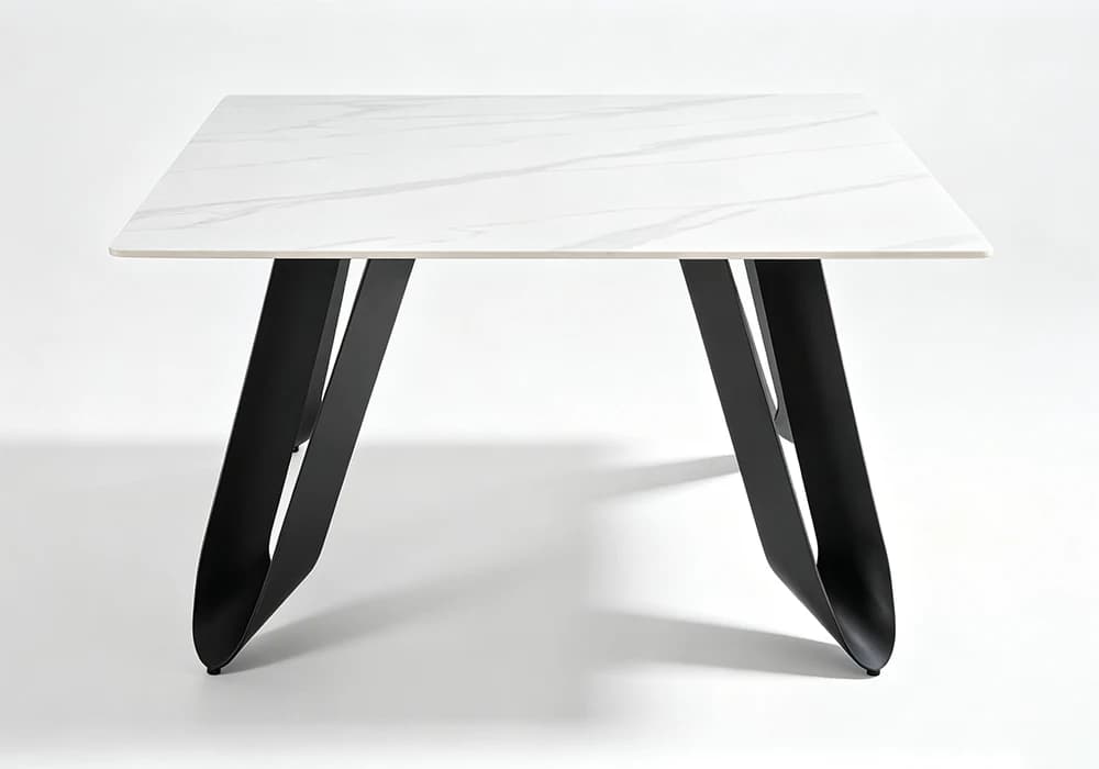 Table à Manger Carrée PATRICIA Design Blanc - Image 3