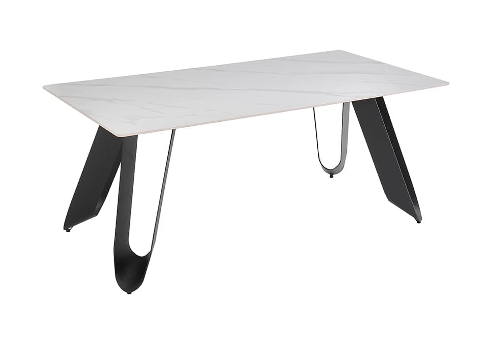Table à Manger Rectangulaire PATRICIA Design Blanc - Image 5