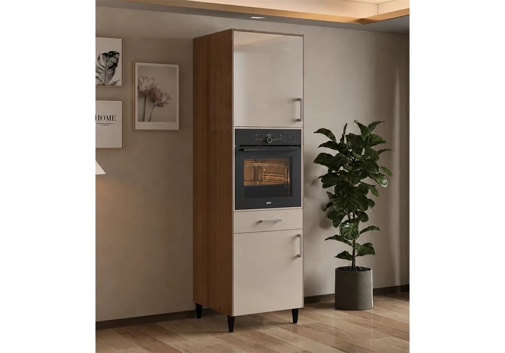 Meuble Four 60cm 2 Portes Beige (COLLECTION SELENA) - Image 1