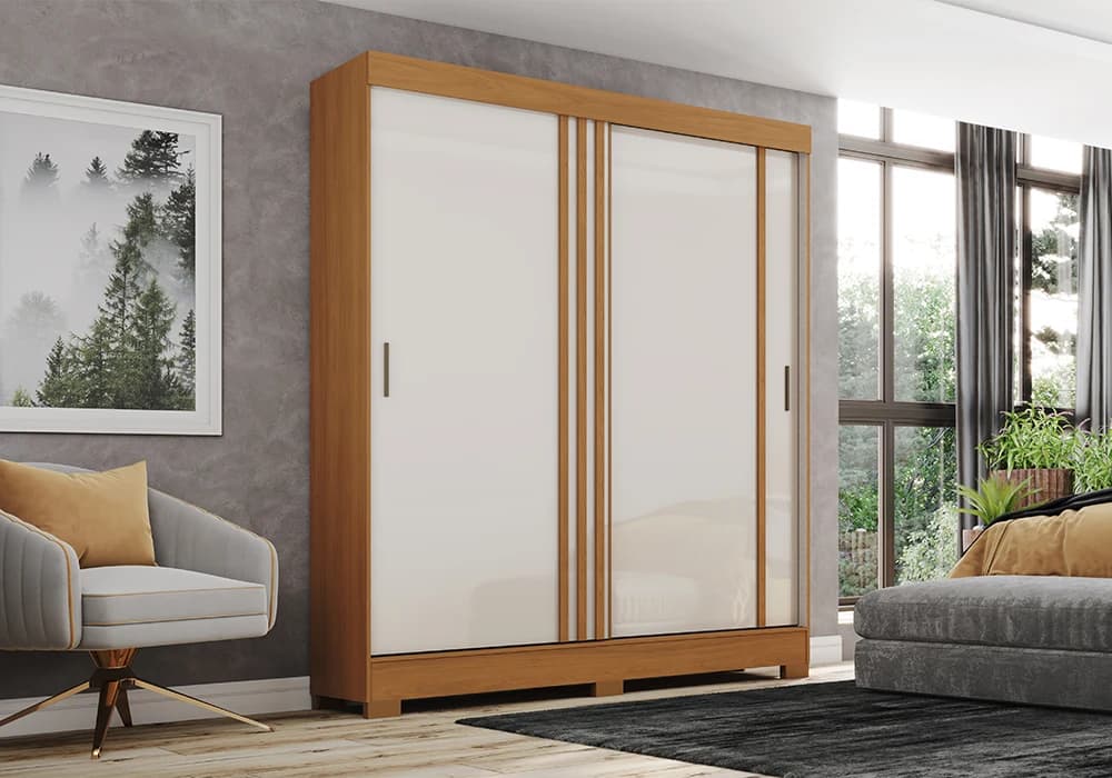 Armoire 2 Portes Coulissantes Réversibles - Image 1