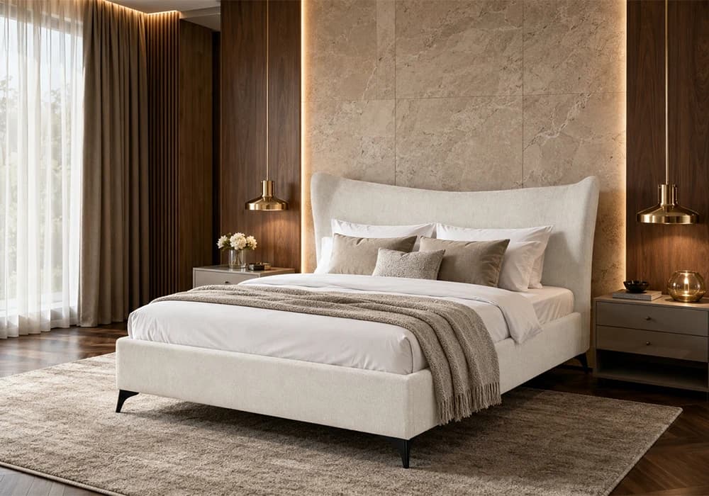 Lit ERIA 140x190 cm Beige - Image 1