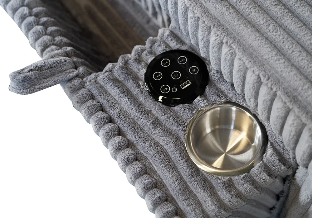 Salon D'Angle GORIL Gris Avec Enceinte Bluetooth - Image 3