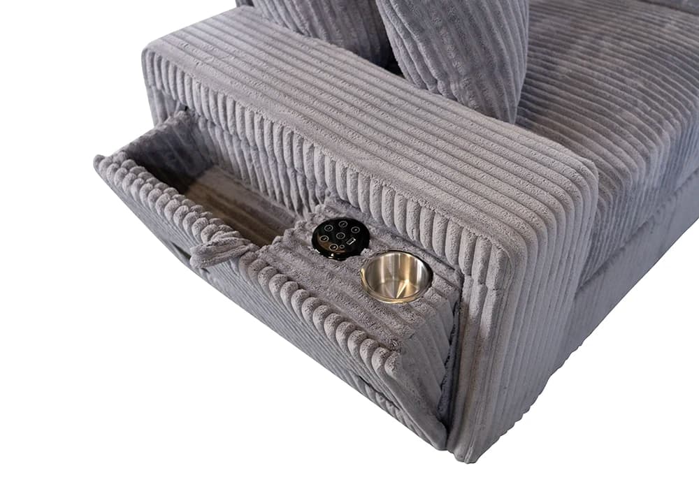 Salon D'Angle GORIL Gris Avec Enceinte Bluetooth - Image 5