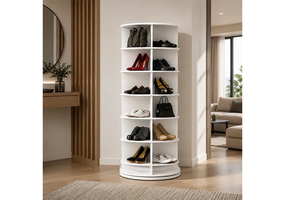 Meuble de Rangement Chaussures Rotatif 360 - Image 1