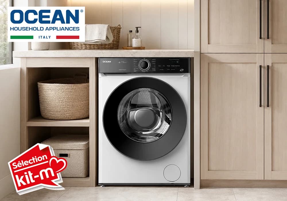 Lave-Linge 8KG PRO Inverter Vapeur OCEAN (OSWM8120DCFP7) - Image 1
