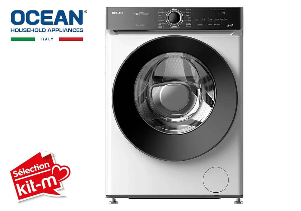 Lave-Linge 8KG PRO Inverter Vapeur OCEAN (OSWM8120DCFP7) - Image 3