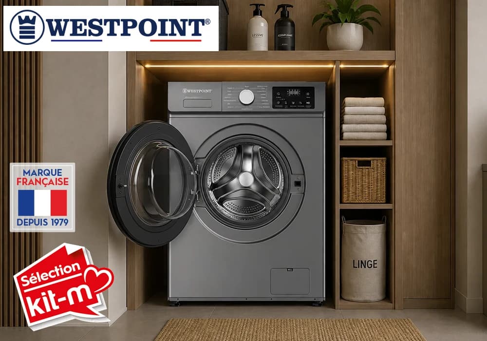 Lave-Linge 7KG Silver INVERTER VAPEUR WESTPOINT (WMZ-712A26.S) - Image 2
