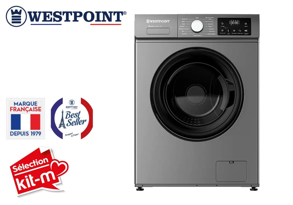 Lave-Linge 7KG Silver INVERTER VAPEUR WESTPOINT (WMZ-712A26.S) - Image 3