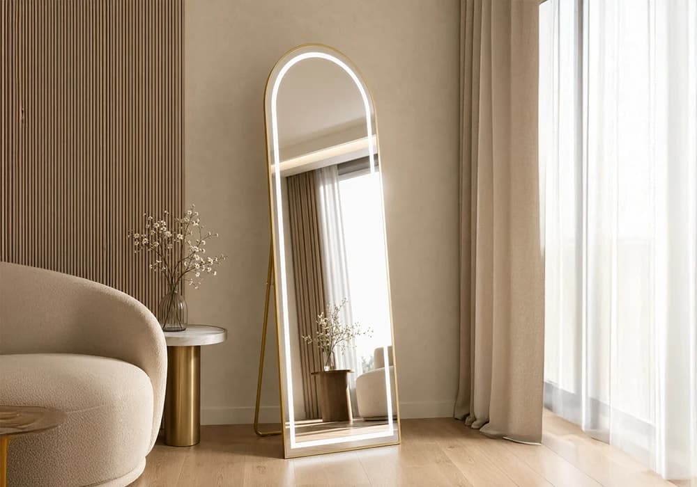 Miroir VICKY Gold Avec LED - Image 1