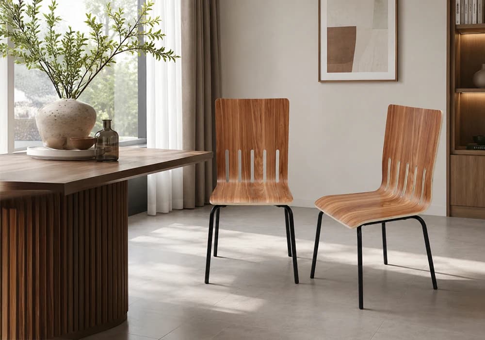 Lot de 6 Chaises YORENA Noyer - Image 1