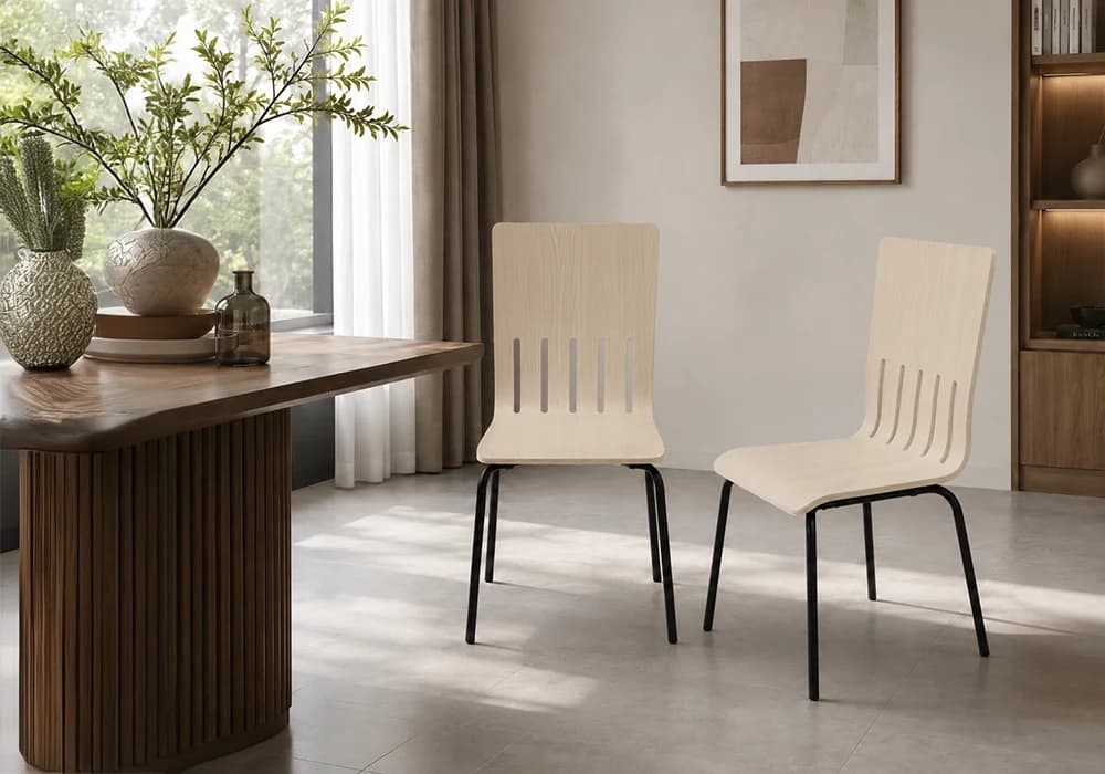 Lot de 6 Chaises YORENA Chêne - Image 1