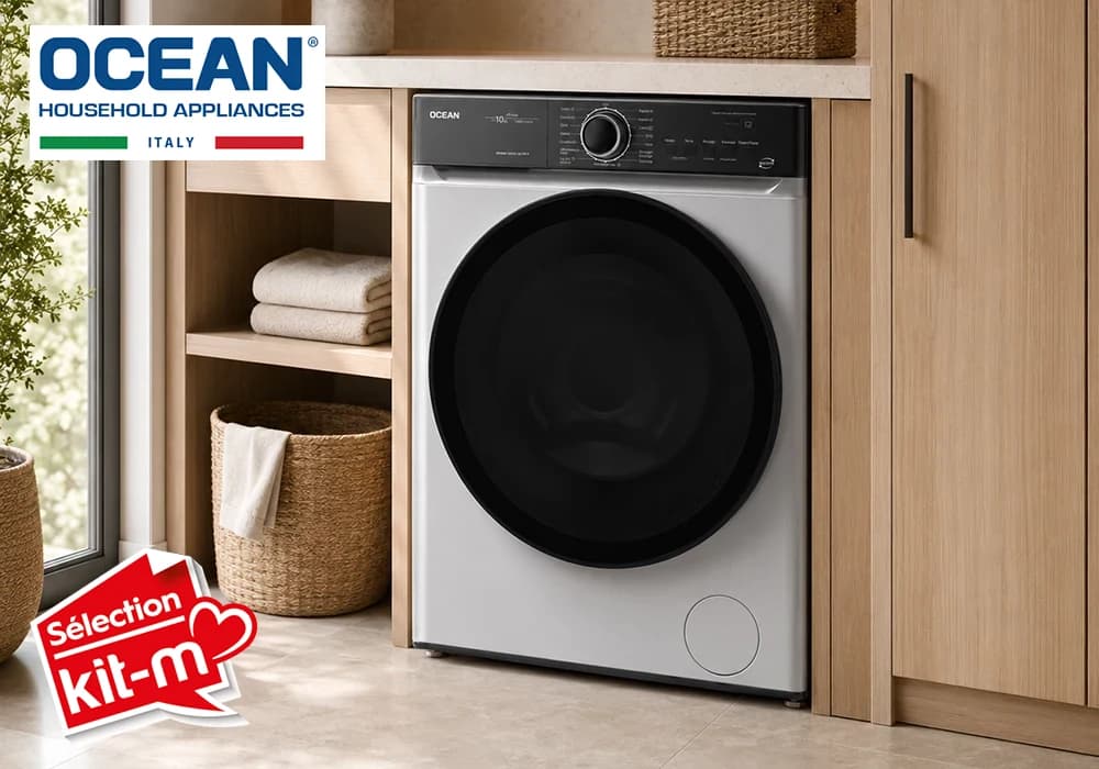 Lave-Linge 10KG PRO Inverter Vapeur OCEAN (OSWM10141DCFP7) - Image 1