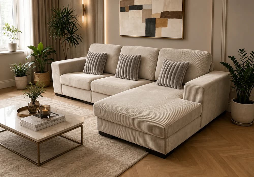 Salon D'angle JONIA Beige - Image 2