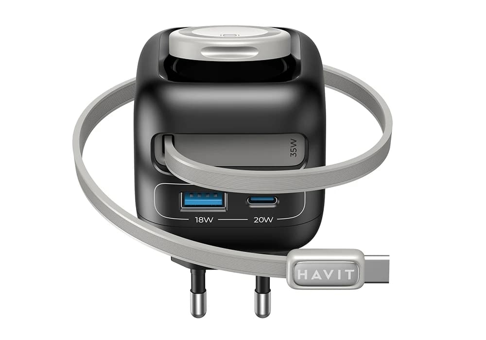 Chargeur 4-en-1 Rétractable 35 W GAN HAVIT (UC250) - Image 5