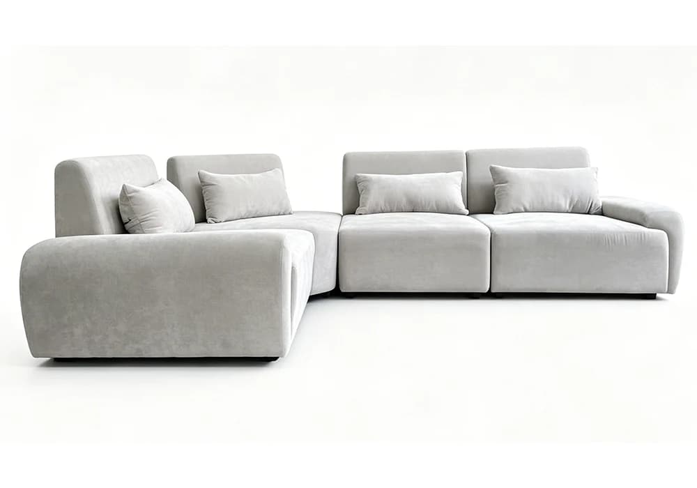 Salon D'Angle Modulable Avance/ Recule ANTHONY Beige - Image 2