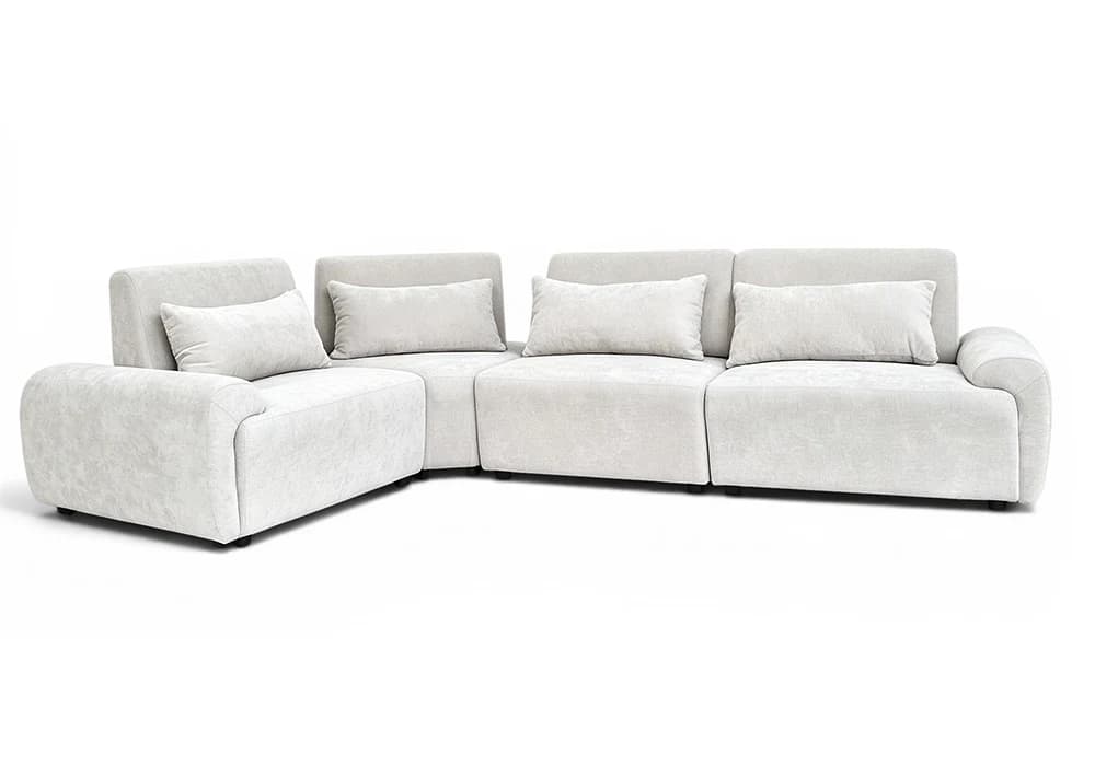Salon D'Angle Modulable Avance/ Recule ANTHONY Beige - Image 4