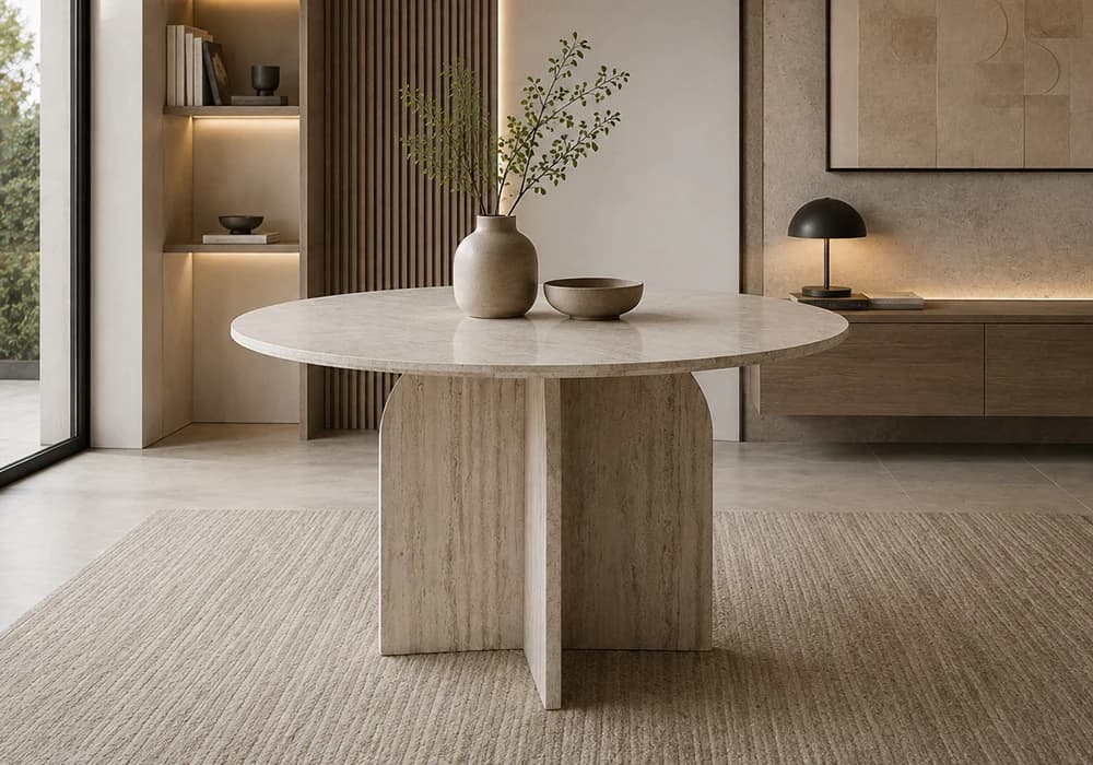 Table à Manger Ronde en Céramique PRETIA 128 cm - Image 1