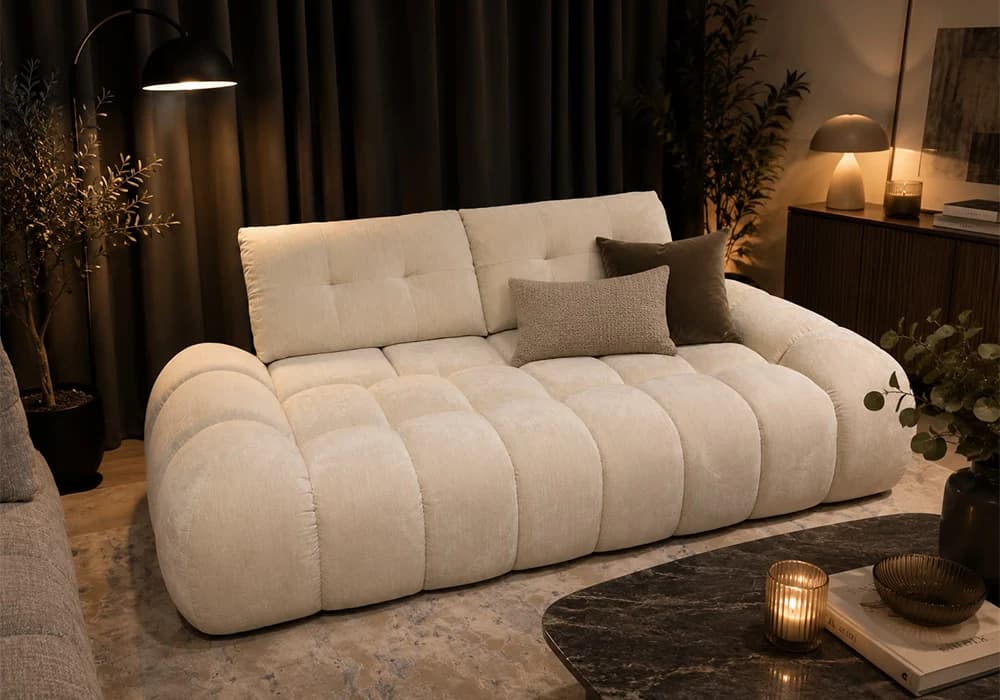 Canapé PERIO Beige Avec Dossier Avance/ Recule - Image 1
