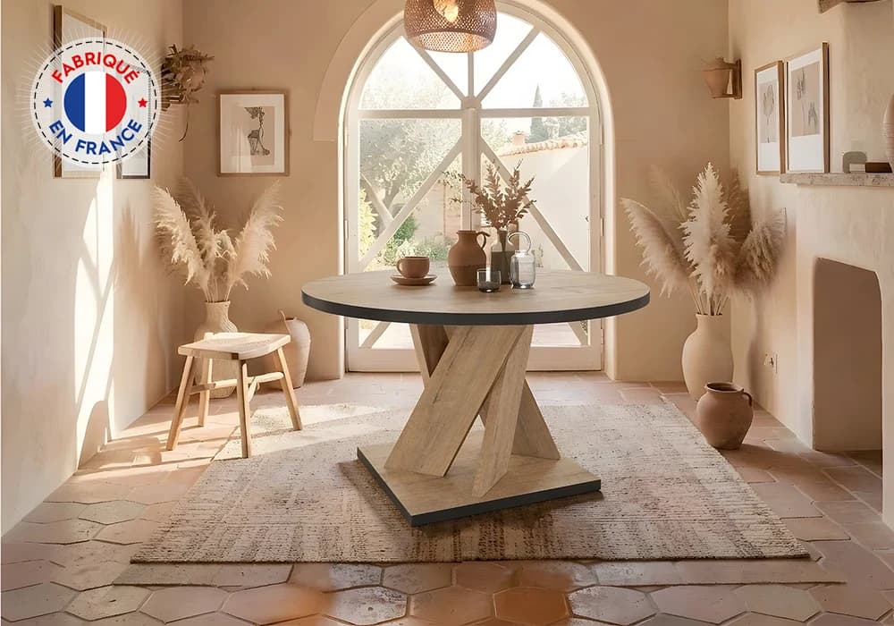 Table Ronde 1 Allonge (Collection Dawson) - Image 1